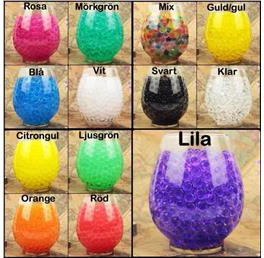 Schenzen 10-pack - farvede perler vand - 12 g (Glow in the dark - Blå) Schenzen 10-pack - farvede perler vand - 12 g (Glow in the dark - Blå)