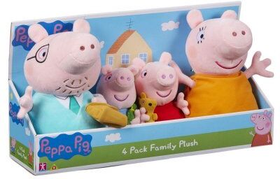Peppa Pig Greta Gris Tøjdyr 4 stk Familie Peppa Pig Greta Gris Tøjdyr 4 stk Familie