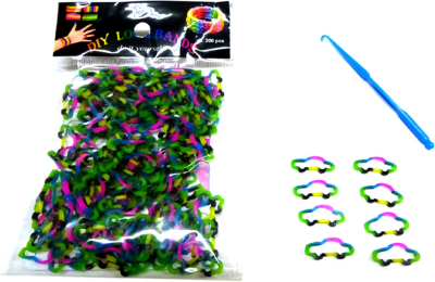 Rainbow Loom band i bilmotiv! (200 dele)