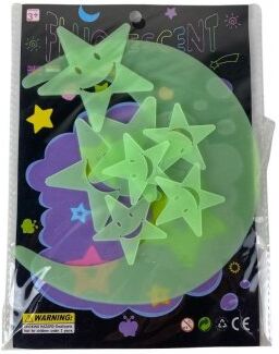 Eurobatt Lysende vægdekoration med motiver måne og stjerner Eurobatt Lysende vægdekoration med motiver måne og stjerner