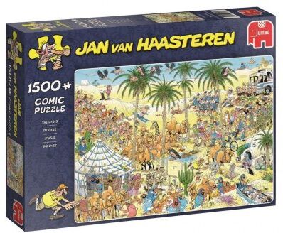 Tildas Jan Van Haasteren-puslespil, Oasen, 1500 stykker Tildas Jan Van Haasteren-puslespil, Oasen, 1500 stykker