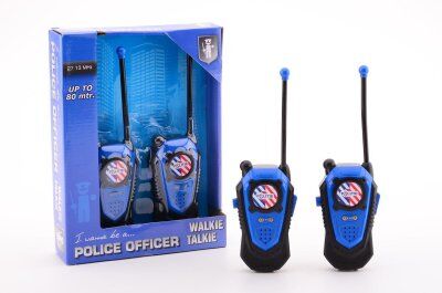 Johntoy Politiet walkie talkie 2-pack, der arbejder på 80m afstand Johntoy Politiet walkie talkie 2-pack, der arbejder på 80m afstand