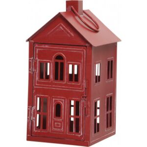 Kaemingk Enne Northern Hus-Lantern, 27 Cm, Lille Rød