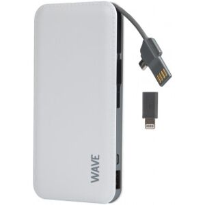 Wave Slim Bærbar Strømkilde, 9000 Mah, Hvid