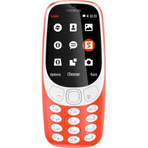 Nokia 3310 - Grundlæggende Mobil Dual-Sim, Rød