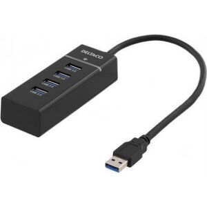 Fuj:tech Deltaco Uh-475, Usb 3.1-Hub Med 4 Porte