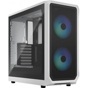 Fractal Design Focus 2 Rgb Hvid Tg Transparent Atx-Kabinet Med Vindue,