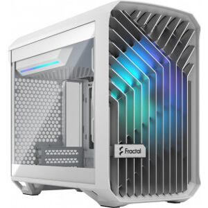 Fractal Design Torrent Nano Rgb Tg Light Tint Mini-Itx-Kabinet, Hvid