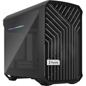 Fractal Design Torrent Nano Tg Dark Tint Mini-Itx-Kabinet, Sort