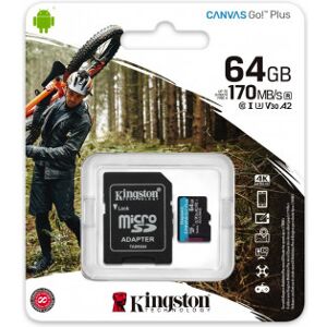 Kingston 64 Gb Canvas Go Plus Microsd-Kort