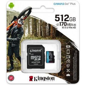 Kingston 512 Gb Canvas Go Microsd-Kort