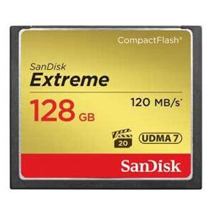 SanDisk 128gb Extreme Compactflash (Cf) Hukommelseskort