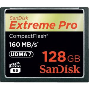 SanDisk 128 Gb Extreme Pro Compact Flash (Cf) Hukommelseskort