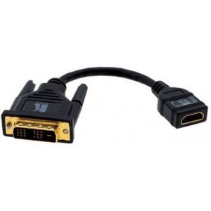 Kramer Dvi-D - Hdmi (Han - Hun) -Adapterkabel, Sort