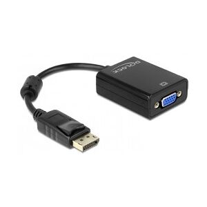 DeLOCK Displayport - Vga -Adapter, Sort