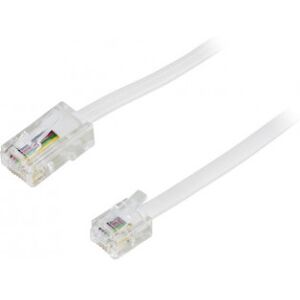 Deltaco Rj11 - Rj45 Telefonkabel, 1 M, Han / Han