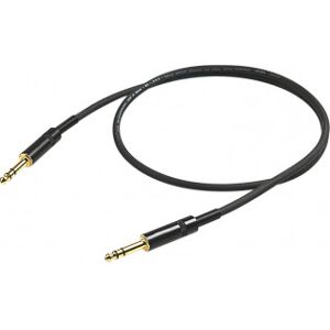 Proel 6,3mm Stereo Hanstik - 6,3mm Stereo Hanstik, 2m, Sort