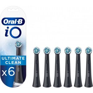 Oral-B Io Ultimate Clean -Børstehoved, Sort, 6 Stk.