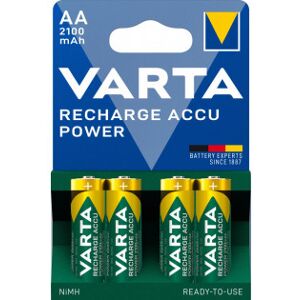 Varta Genopladelige Accu-Batterier, Aa, 2100 Mah, 4 Stk., Nimh