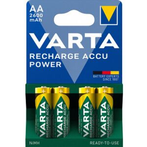 Varta Genopladelige Accu-Batterier, Aa, 2600 Mah, 4 Stk., Nimh