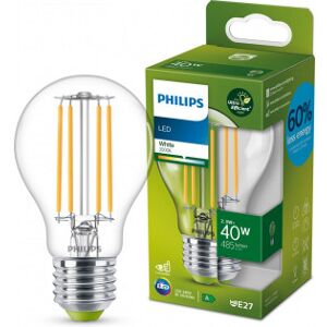 Philips Ultra Effektiv Led-Lampe, E27, 3000 K, 485 Lm, Klar Overflade