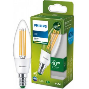 Philips Ultra Effektiv Led-Lys, E14, 3000k, 485 Lm, Klar Overflade