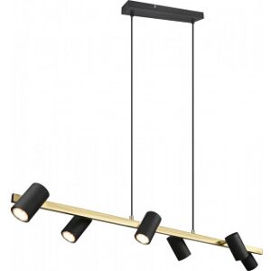 Trio Marley - Hænge Lampe 115 Cm, 6-Delt, Gu10, Sort/guld