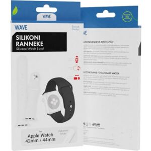 Wave Silikone Armbånd, Apple Watch 42 Mm / 44 Mm / 45 Mm, Hvid