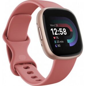 Fitbit Versa 4 Smartwatch, Pink Sand / Copper Rose