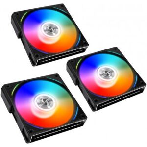 Lian-Li Uni Fan Al120 Rgb Pwm Ventilatorpakke, 120 Mm, 3-Pakke, Sort