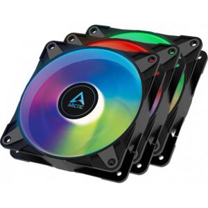 Arctic P12 Pwm Pst A-Rgb 0db Ventilatorpakke, 120 Mm, Sort, 3-Pakning