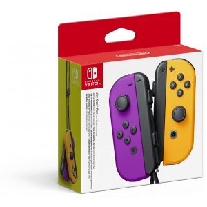 Nintendo Joycon Par Spillekontrolpar, Neonlilla Og Neonorange, Switch