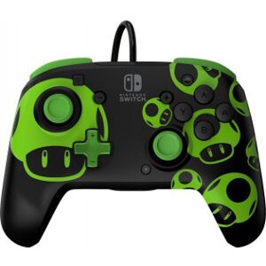 PDP Revanche Wired Controller 1up Glow In The Dark - Trådbundet Spilco