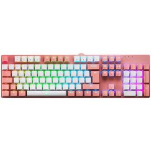 Blackstorm Pink Spectrum Gamingtastatur, Rosa/hvid