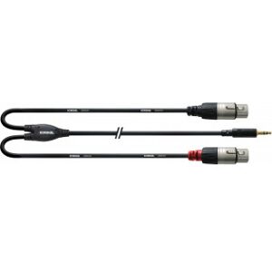 Cordial -Y-Kabel, 3,5mm - 2 X Xlr-Hunstik, 1,8 M