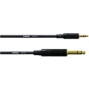 Cordial 3,5 Mm Stereo Han - 6,3 Mm Stereo Han -Audiokabel, 3 M