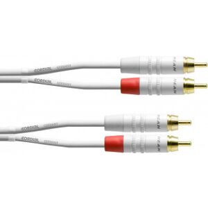 Cordial 2 X Rca Han - 2 X Rca Han-Kabel, 6 M, Hvid