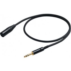 Proel 6,3mm Stereo Han - Xlr Han, 3m, Sort