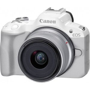 Canon Eos R50-Systemkamera, Hvid + 18-45 Mm Objektiv
