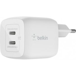 Belkin Boostcharge Pro Dual Port Usb-C Gan 45w Pd 3.0-Oplader