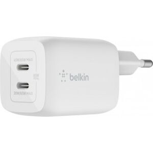 Belkin Boostcharge Pro Dual Port Usb-C Gan 65w Pd 3.0-Oplader