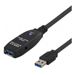 Deltaco Prime -Aktiv Usb 3.0 Forlængerledning, 3 M