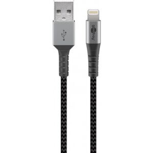 Goobay Tekstil Lightning - Usb-Kabel, 1,0 M, Space Gray