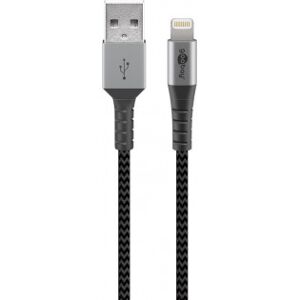 Goobay Tekstil Lyn - Usb-Kabel, 2,0 M, Space Gray