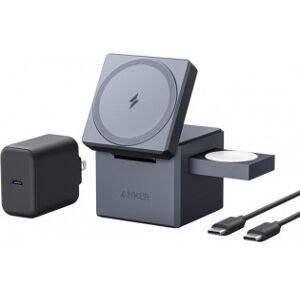 Anker 3-I-1 Cube Med Magsafe - Trådløs Oplader