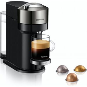 Krups Nespresso Vertuo Next Deluxe -Kapselbrygger, Sort/krom