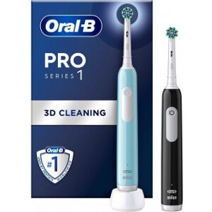 Oral-B Pro Series 1 Duo Pack - Elektrisk Tandbørste, Sort/blå