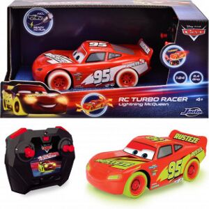 Jada Rc Disney Biler Glow Racers Fjernstyret Bil, Lynet Mcqueen