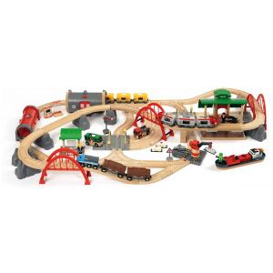 Brio World 33052 - Rail & Road - Deluxe Sæt, Stor Boks