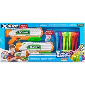 X-Shot Bunch O Balloons Tropical Party Og  Fast-Fill-Vandpistol Sæt